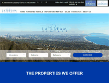 Tablet Screenshot of losangelesdreamrentals.com